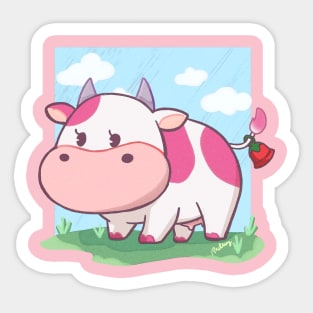 Strawberry Cow Sticker